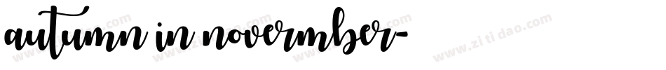 autumn in novermber字体转换